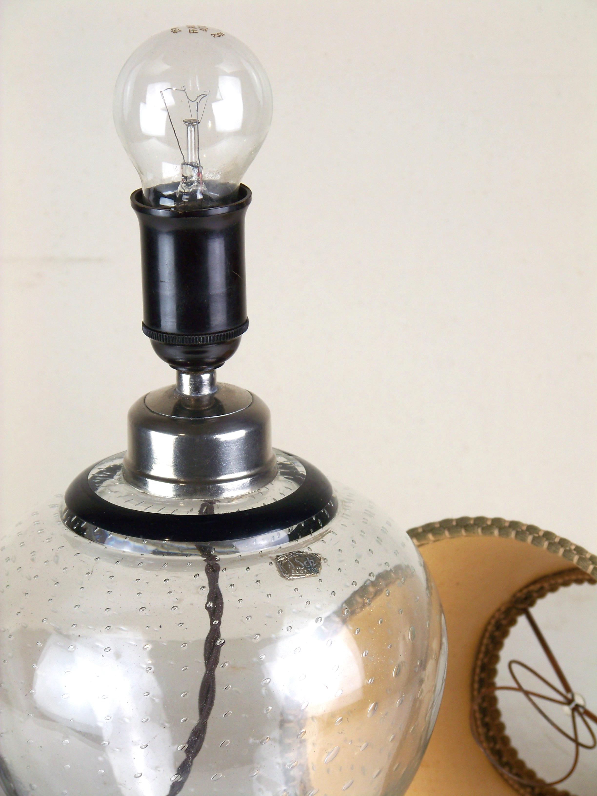 20th Century Table Glass Lamp - A.Sch. Sudetenland, 1938-1945 For Sale