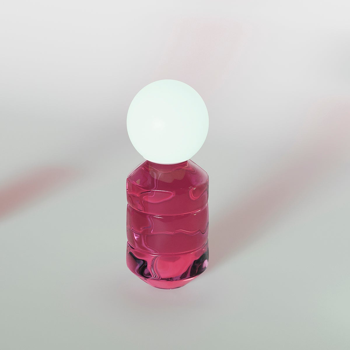Table Glass Lamp “Navazi” 110x290 mm Modern Blown Lighting with Glass Sphere
