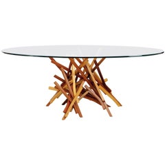 Table Guaimbê in Cumaru, Handcrafted in Brazil