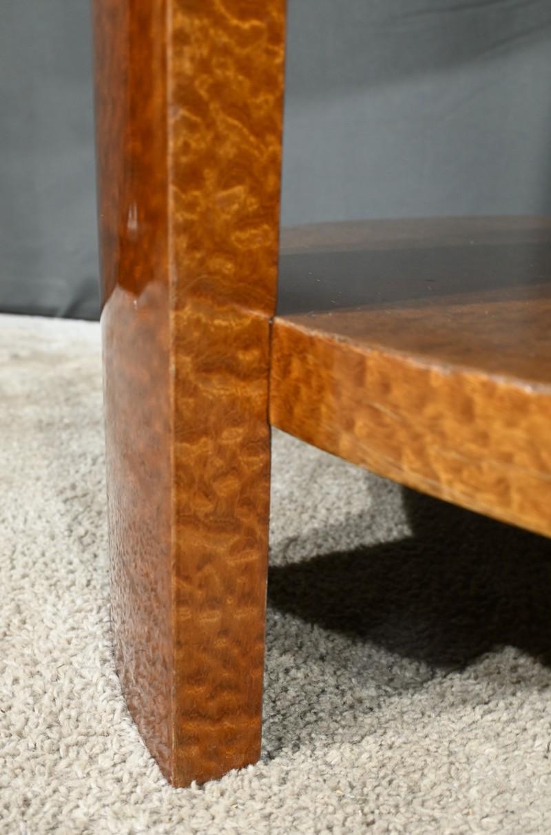 Table Guéridon en loupe d'Amboyna, époque Art Déco - 1930 en vente 7