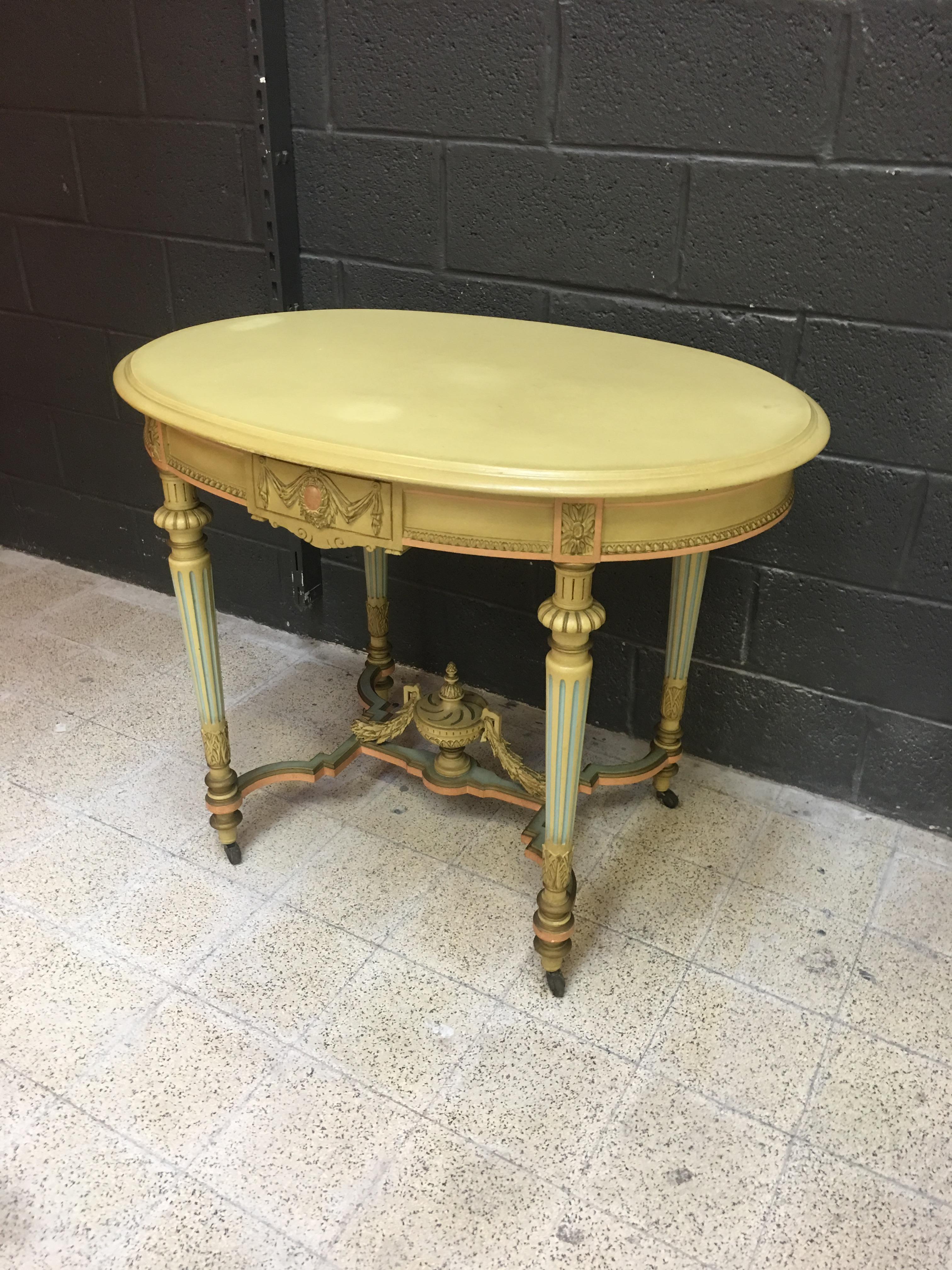 Table Gueridon, Louis XVI Style, Patinated Wood, circa 1900 For Sale 5