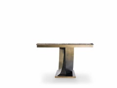 Haussmann Dining Table by Hugues Chevalier, Modern Oak & Metal Design