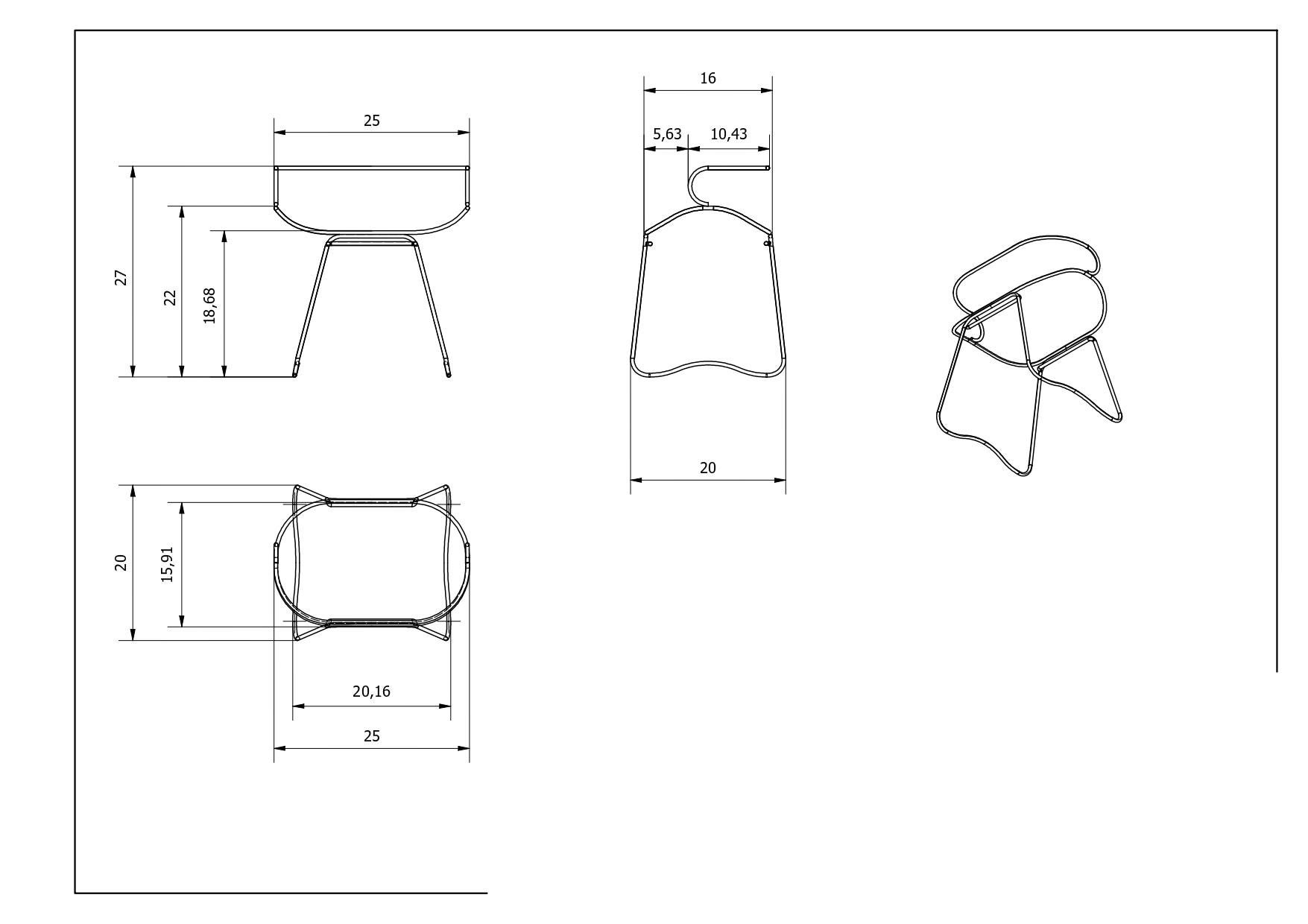 Zeitgenössischer Stuhl-Tischhocker mit Rückenlehne aus schwarzem Rauchstahl und dunkelbraunem Leder (Stahl) im Angebot