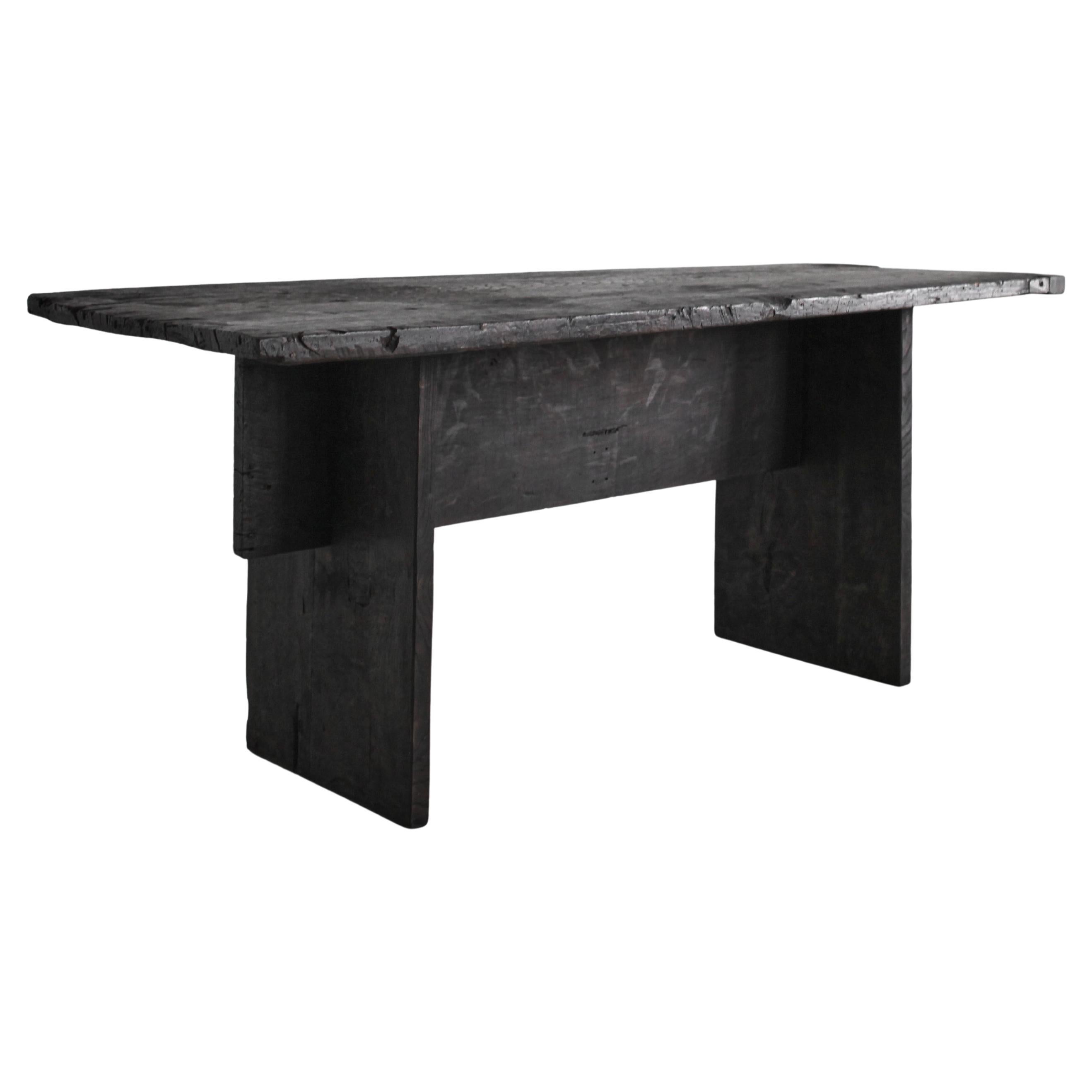 "Table I" Primitive Bespoke Table Made From 18th C. Portuguese Chestnut