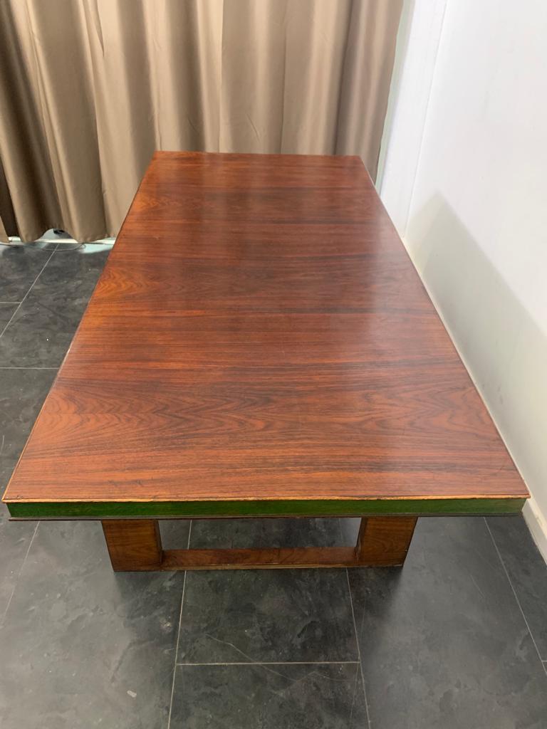 Tisch im Art-Déco-Stil aus Palisanderholz und grünem Ahornholz, 1940er Jahre (Italienisch) im Angebot
