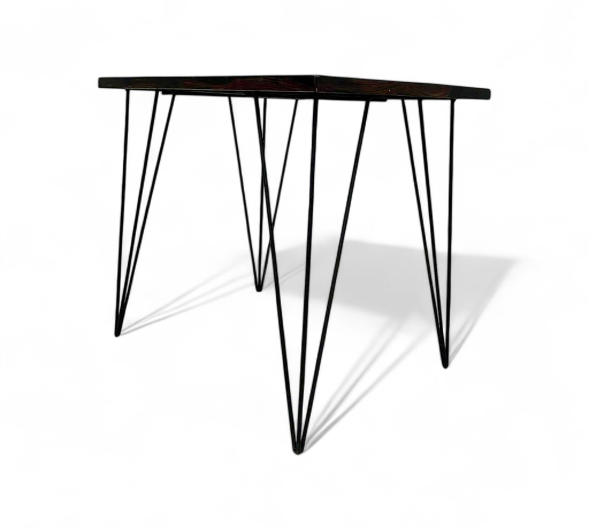 Table in Hardwood and Iron, c. 1950s For Sale 5