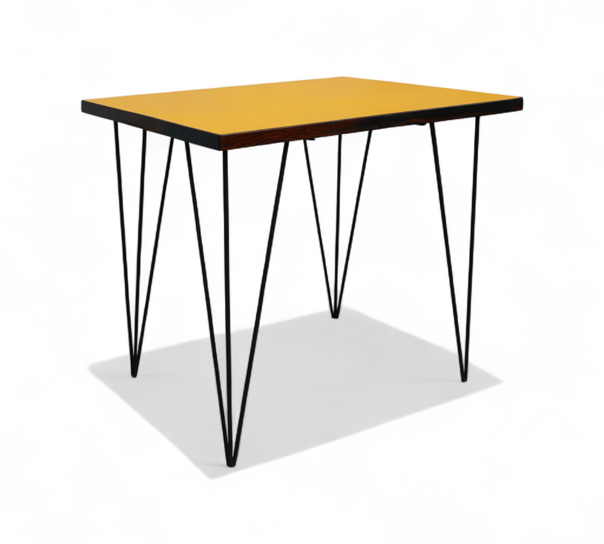 Brazilian Table in Hardwood and Iron, c. 1950s For Sale