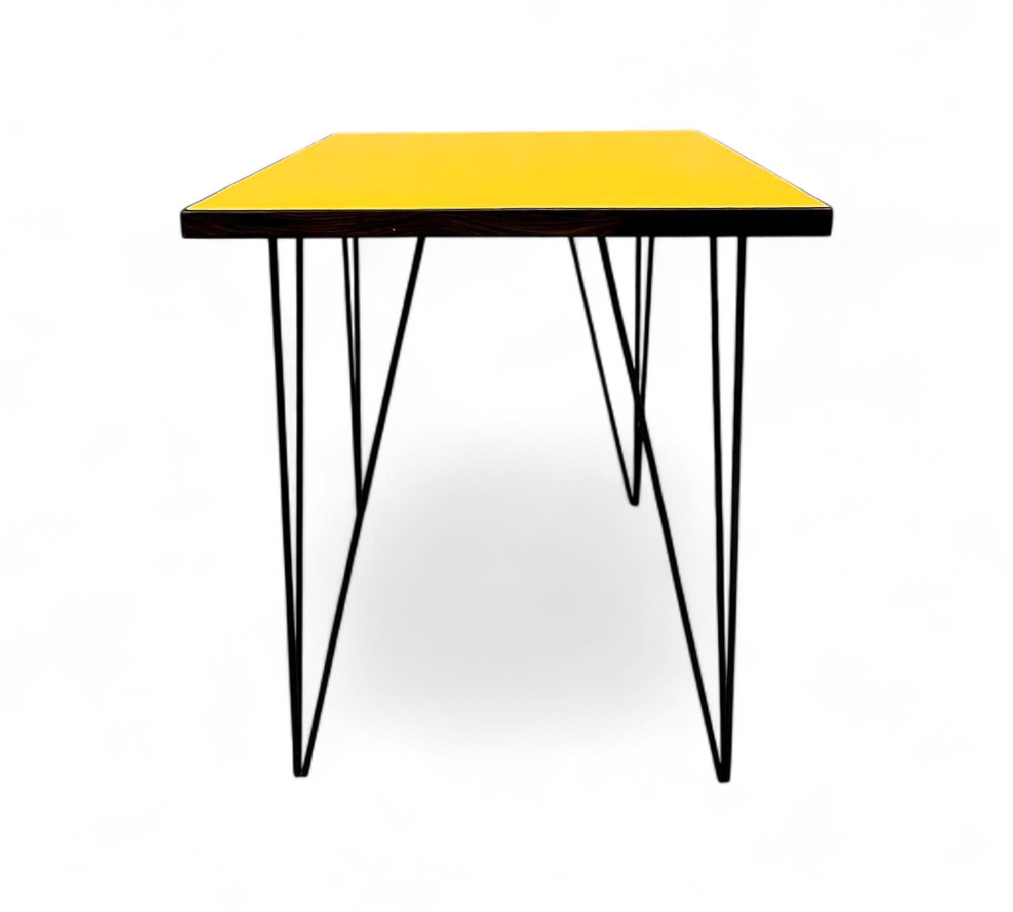 Table in Hardwood and Iron, c. 1950s In Good Condition For Sale In New York, NY