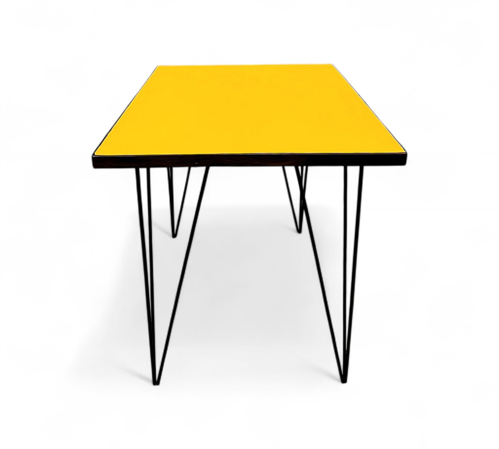 Table in Hardwood and Iron, c. 1950s For Sale 1