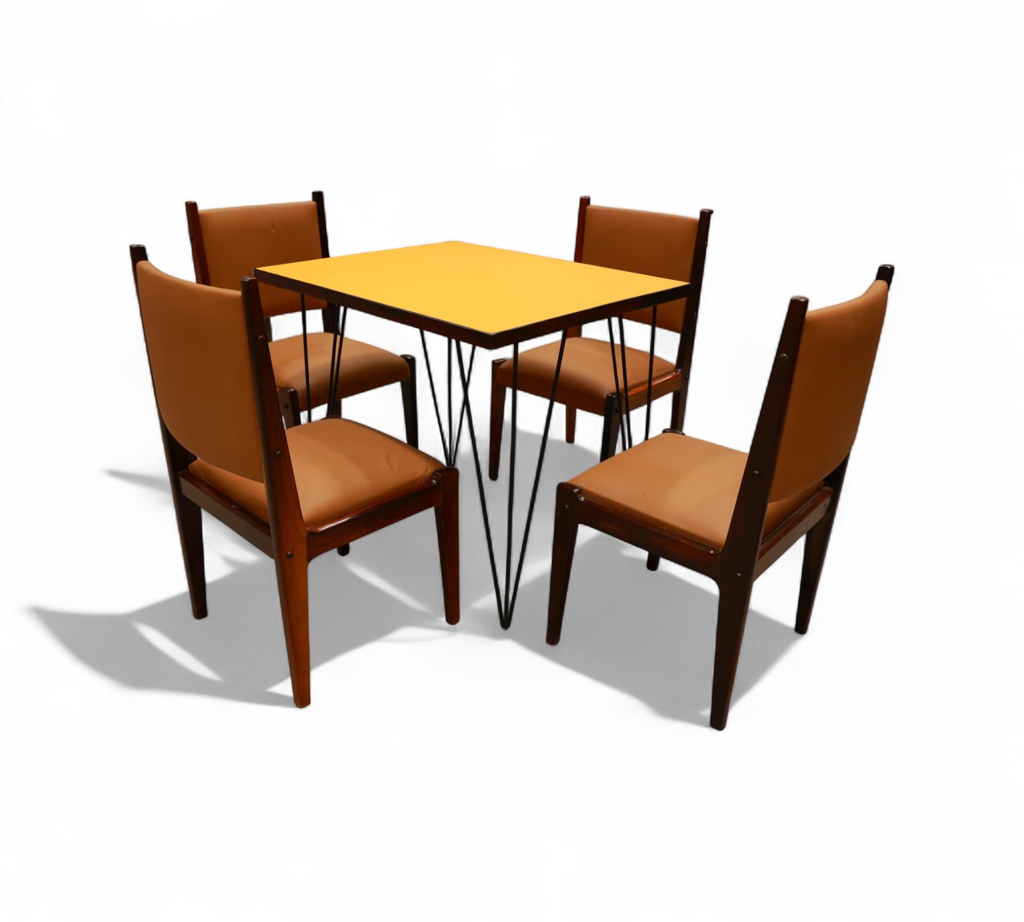 Table in Hardwood and Iron, c. 1950s For Sale 2