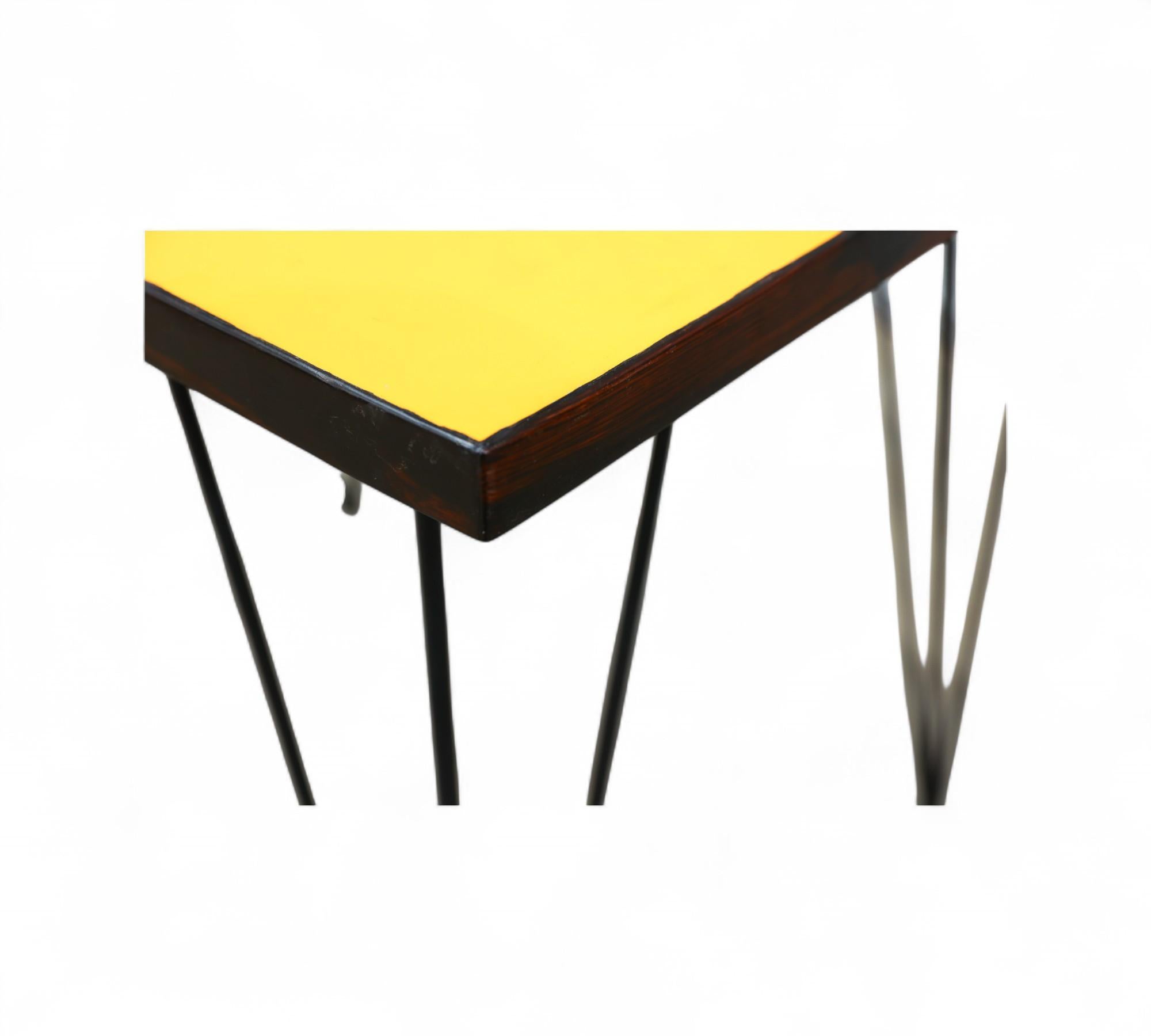 Table in Hardwood and Iron, c. 1950s For Sale 3