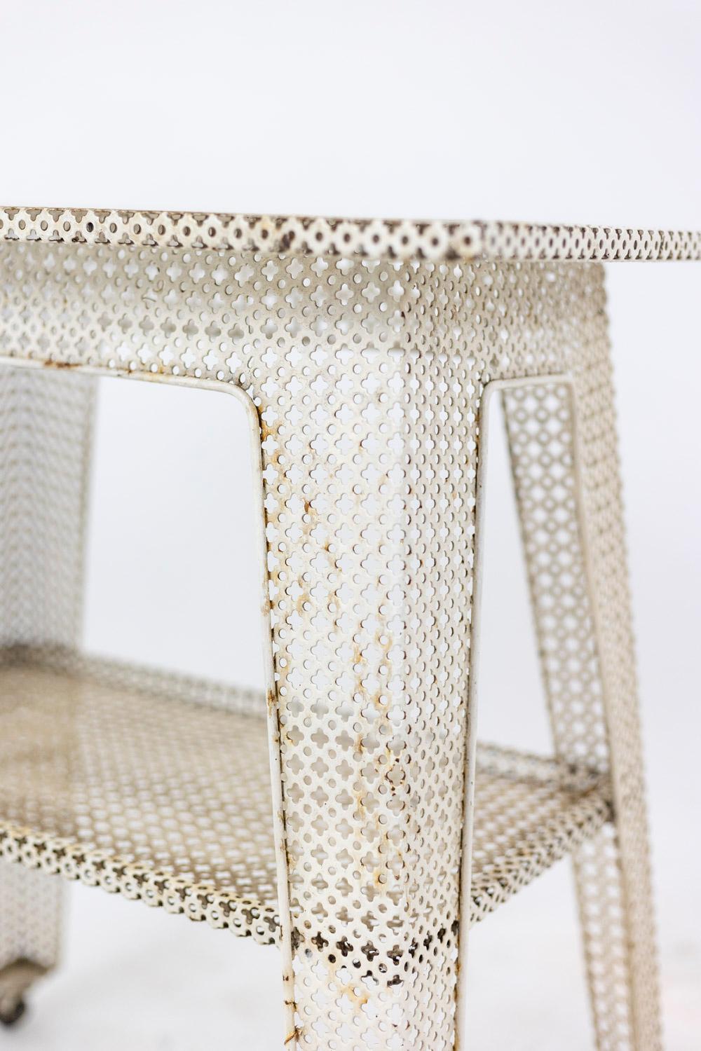 Late 20th Century Table in Iron Openwork White Lacquered, 1970s