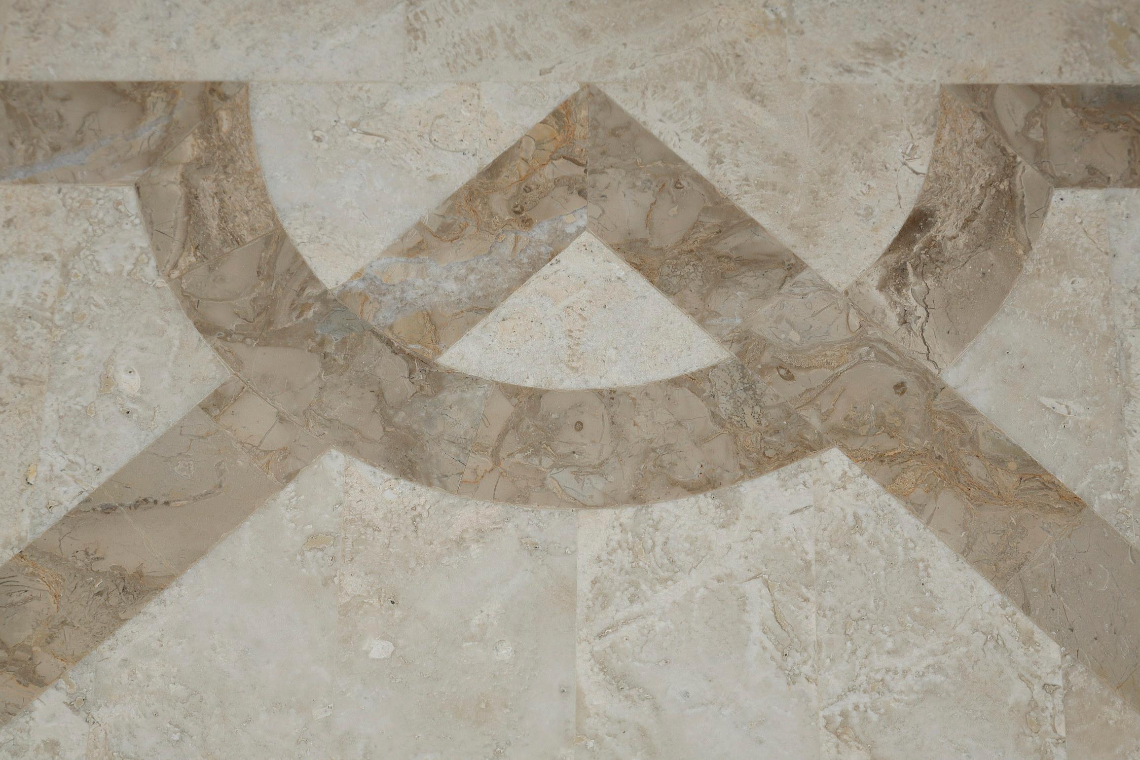 Table in Marquetry of Stone with Metal Feet in the Taste of Gilbert Poillerat 12