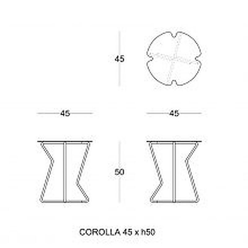 Acier Table en métal « Corolla » en vente