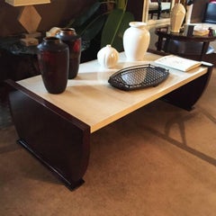 Table in Parchment and wood by Michel Leo