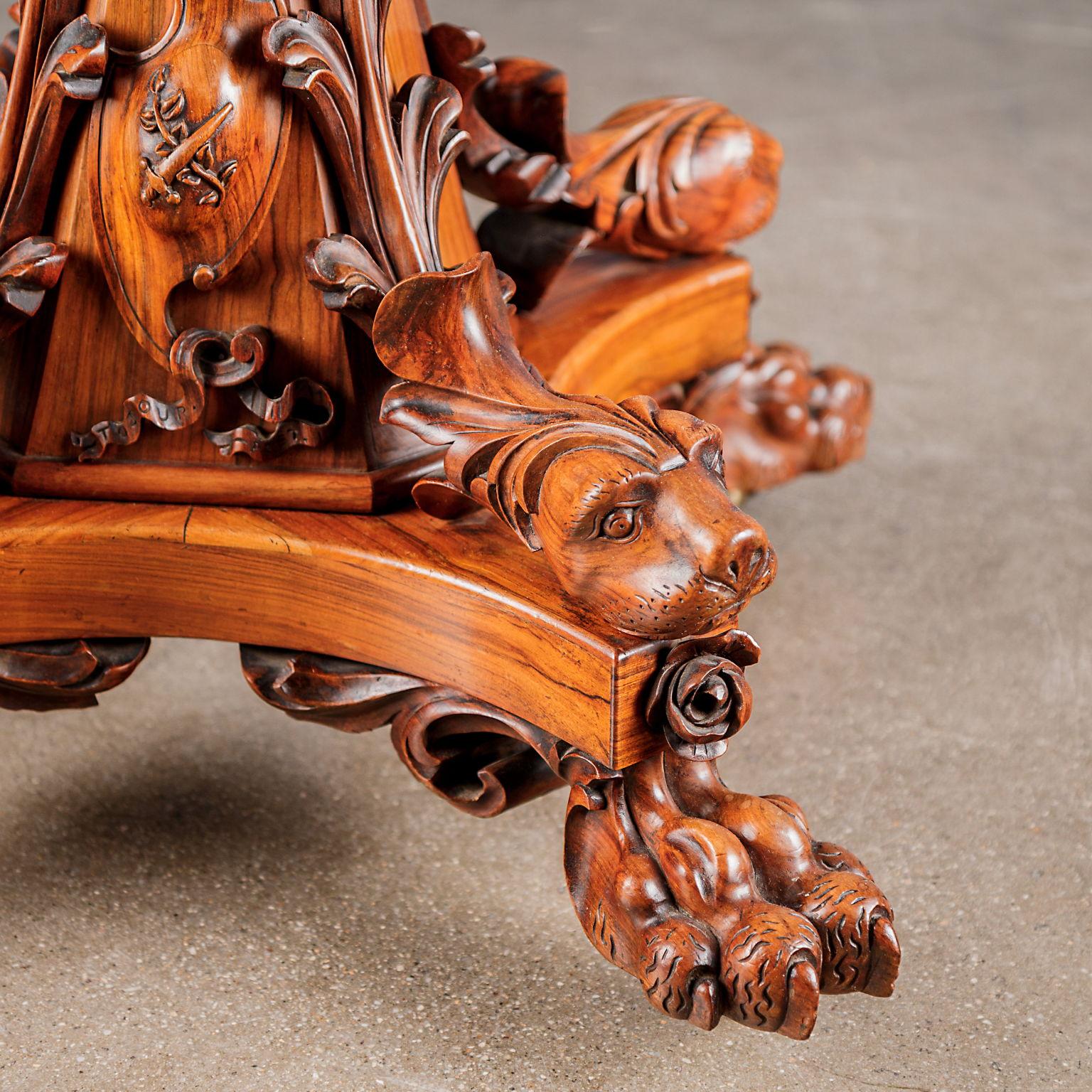 Table in Semiprecious Stone, Amic Hotton 'Attributed to', 19th Century 5