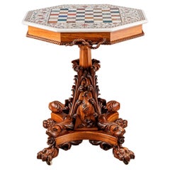 Table en pierre semi-précieuse, Amic Hotton (atribuée à), 19ème siècle