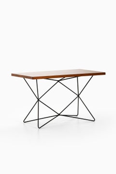 Mesa de teca y metal lacado en negro de Bengt Johan Gullberg, años 50