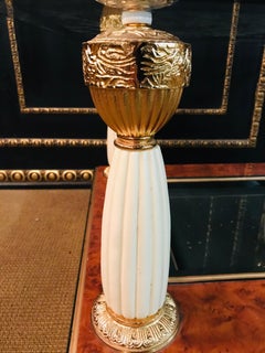 Table in the Versace Style with 4 Columns Frame in Maple Root Veneer