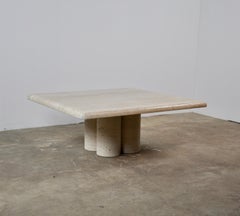 Table in Travertine by Mario Bellini for Cassina