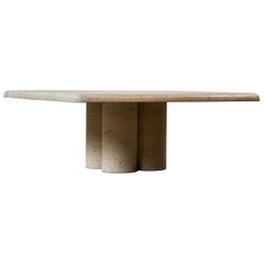 Table in Travertine by Mario Bellini for Cassina