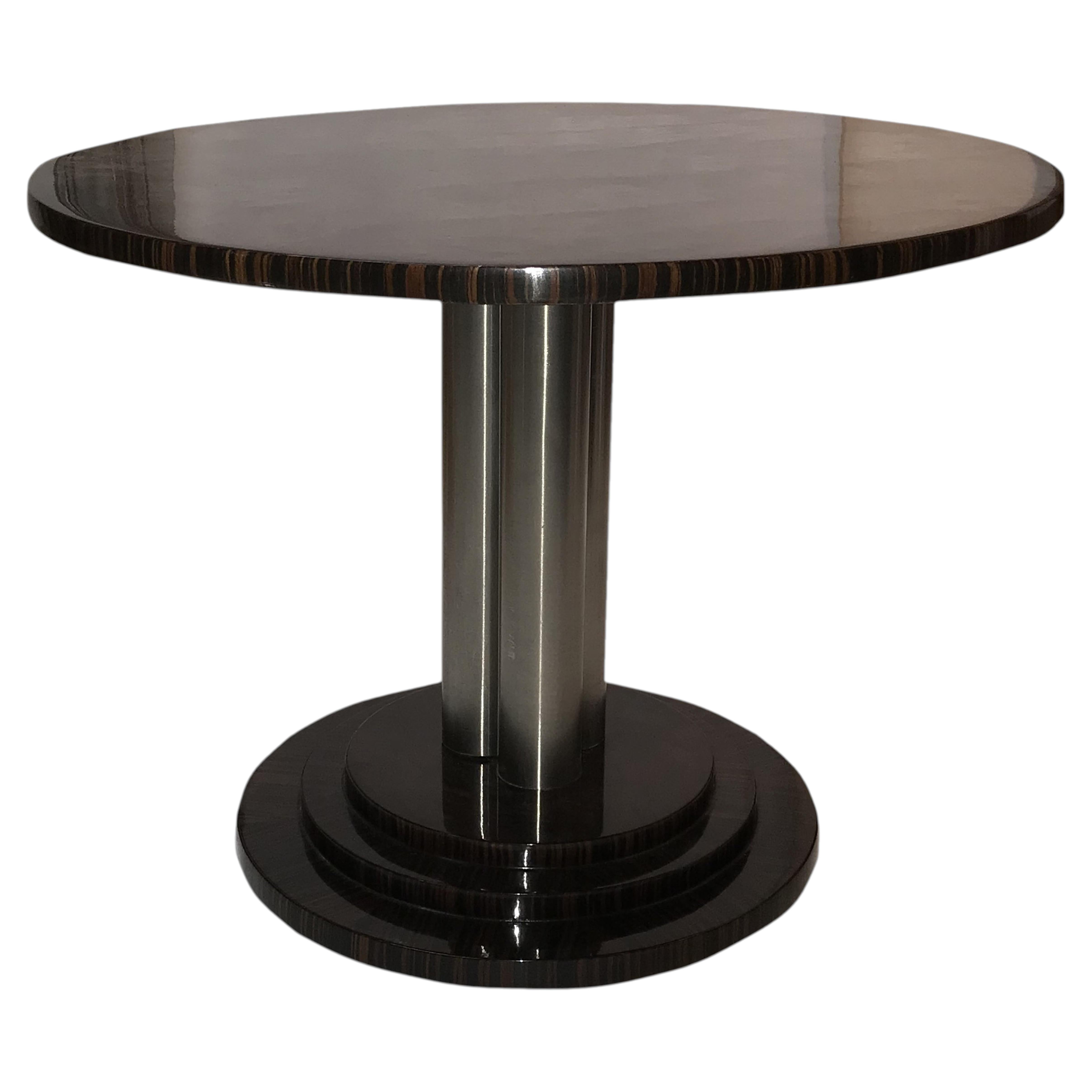 Table in Wood and Chrome, France, 1930