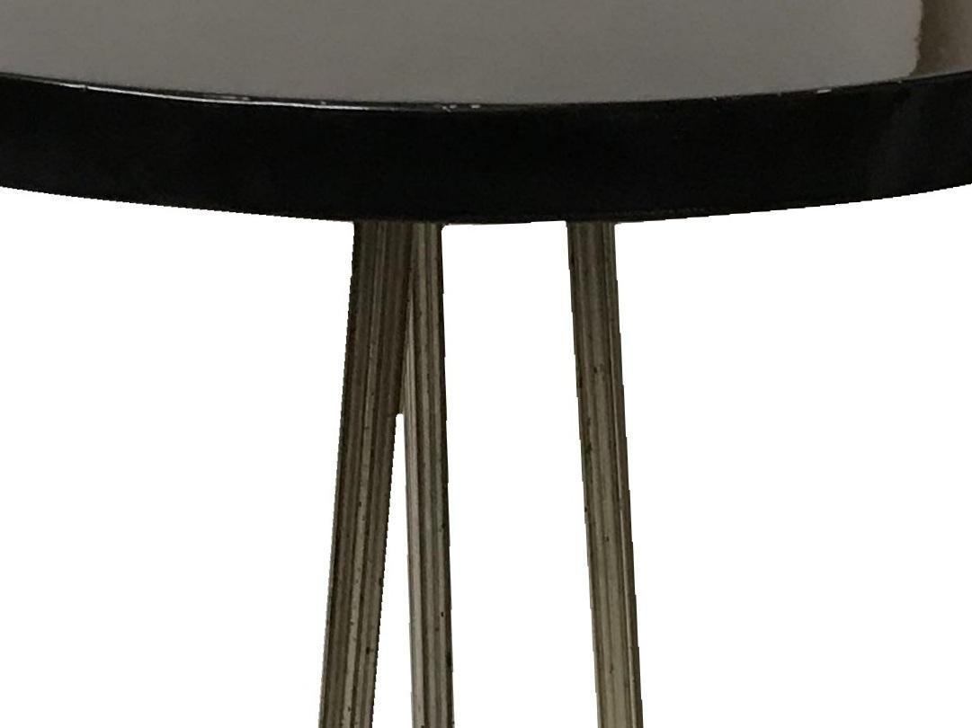 Metà XX secolo Tavolo in legno e argento placcato, 1930, Francia in vendita