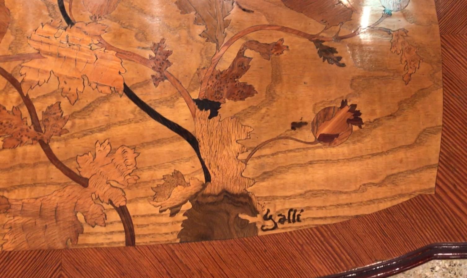 Wood Table Jugendstil, Art Nouveau, Liberty , Year: 1900, Signature: Galle For Sale