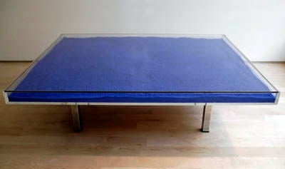 yves klein blue table
