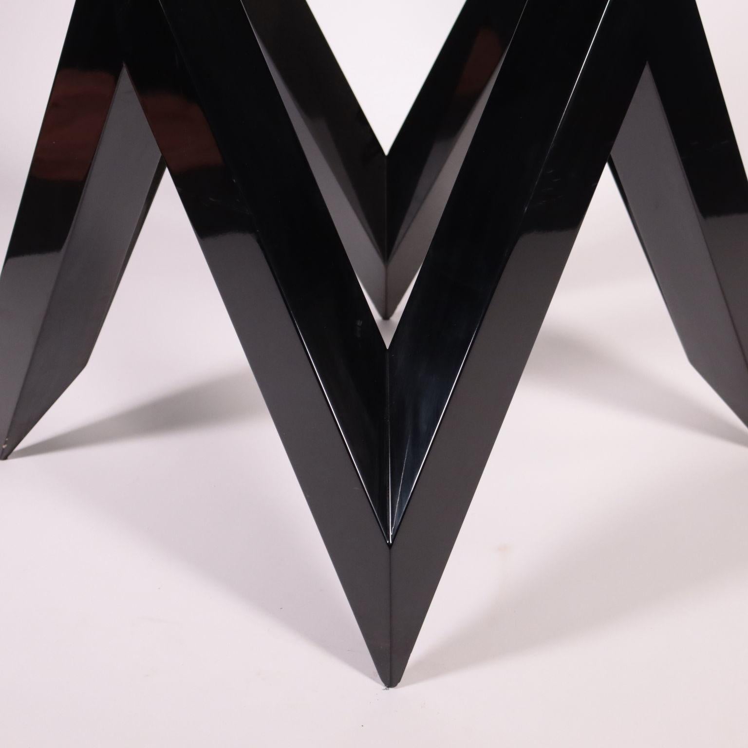 Other Table Lacquered Wood Glass, Italy, 1980s 1990s
