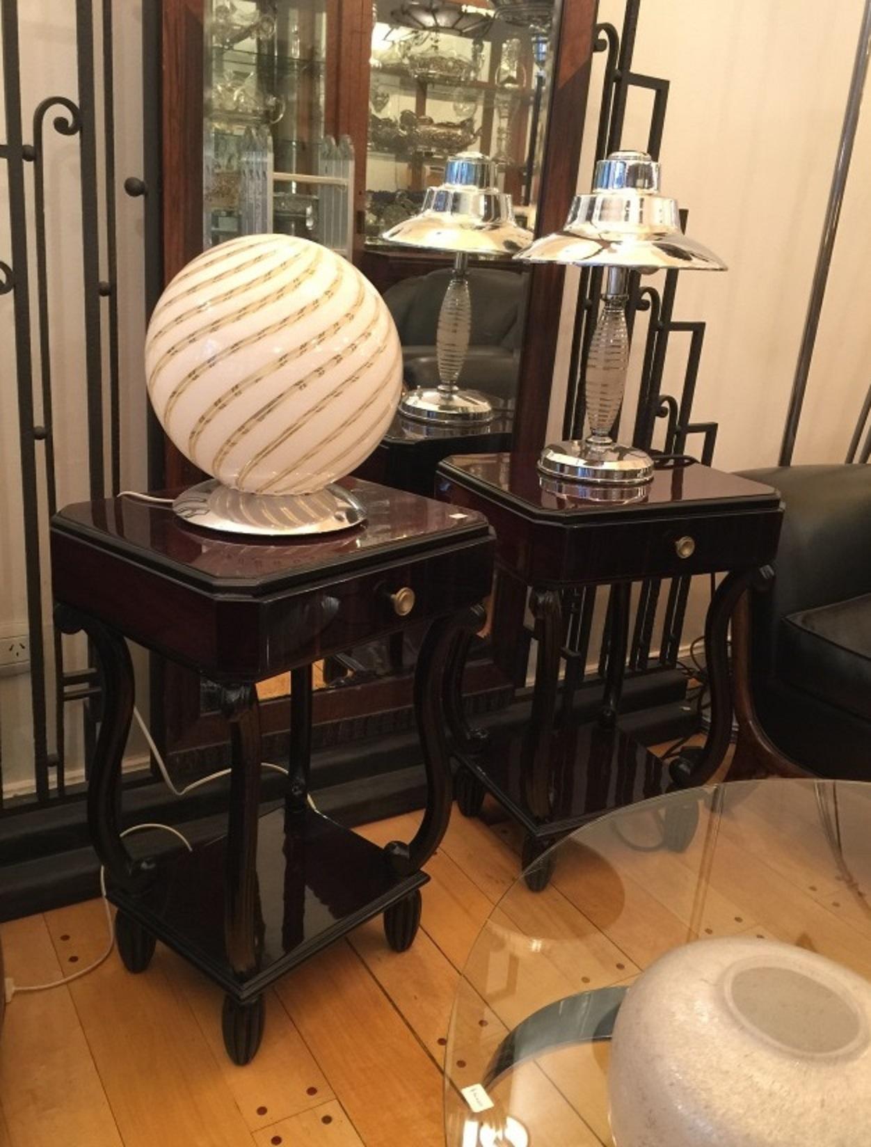 Lámpara de mesa, 1950, Material, Murano, Italiano, Atribuido a Venini en venta 10