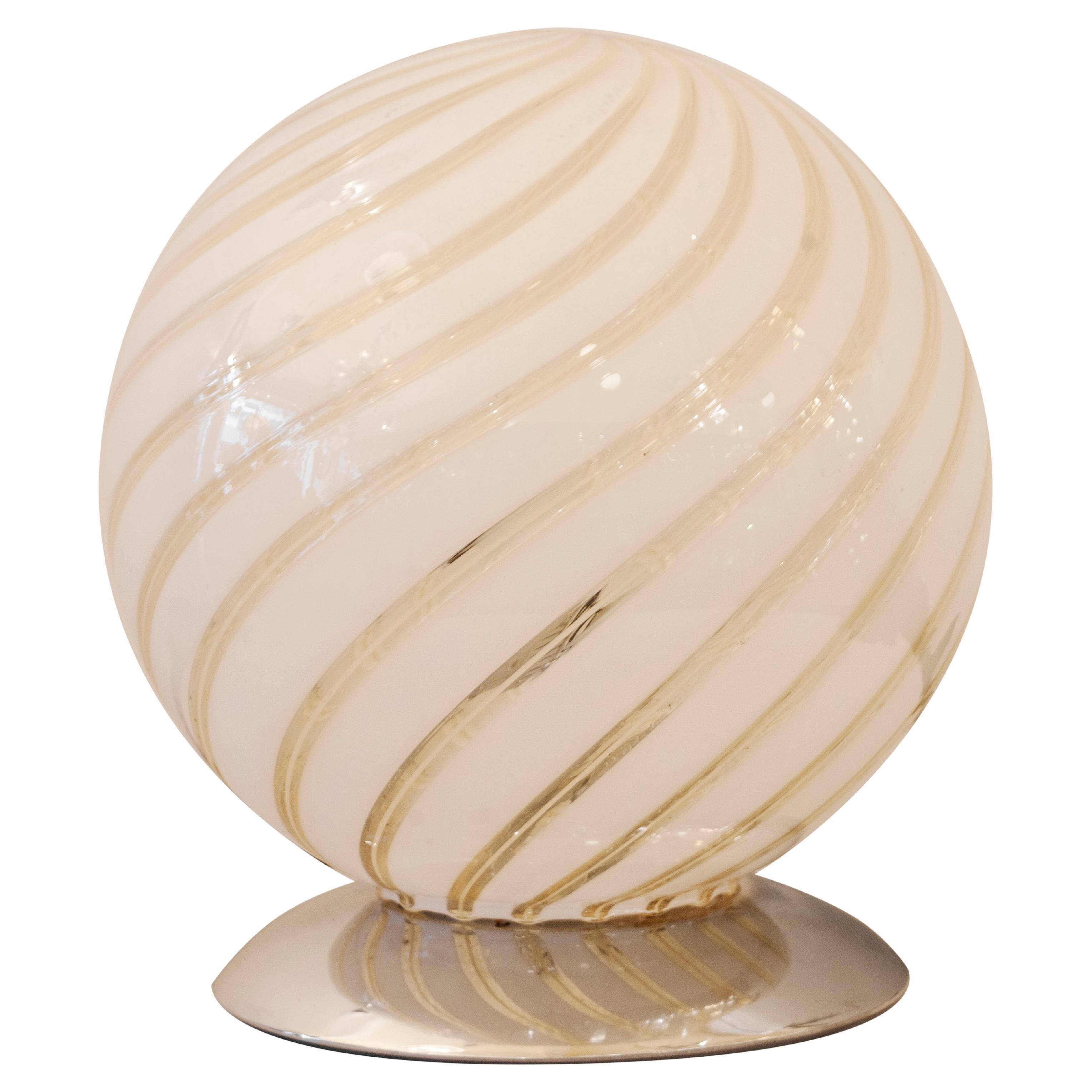 Table Lamp, 1950, Material, Murano, Italian, Attributed to Venini For Sale