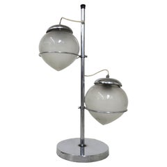 Vintage Table Lamp, 1950, Materials: glass and chrome