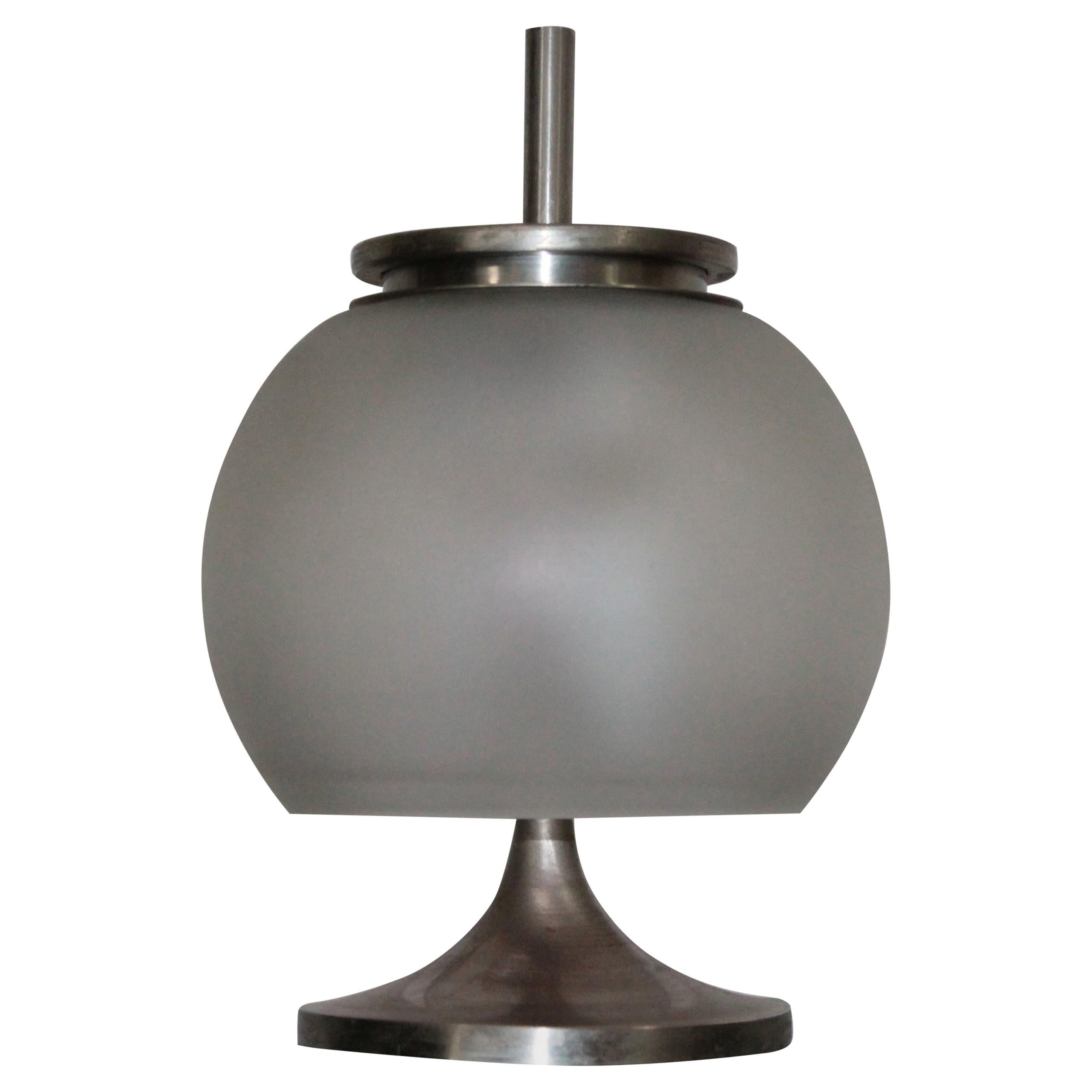 Table Lamp 1960s by Artemide Design Sergio Mazza Frosted Glass