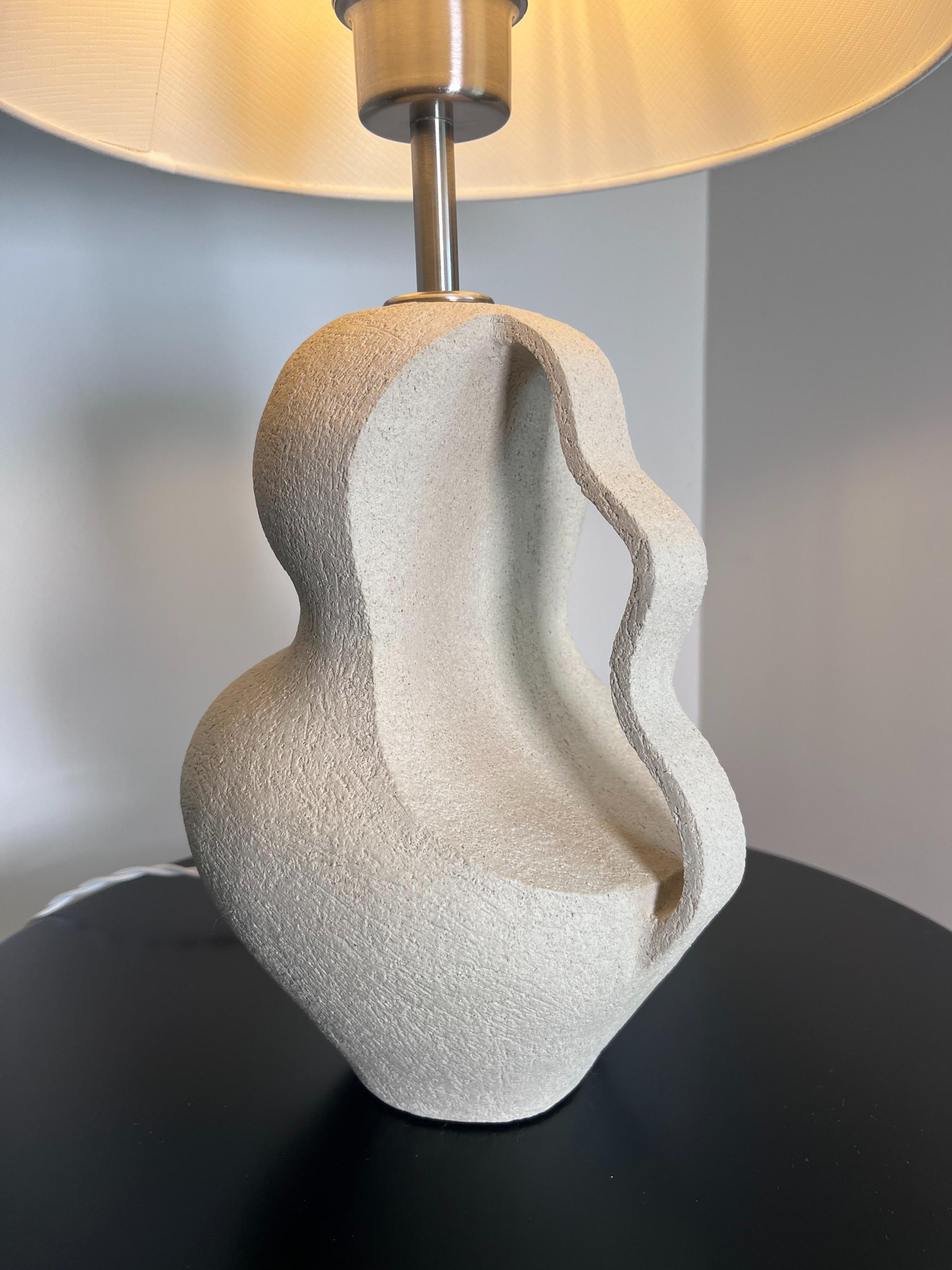 Turkish Table Lamp 2 Vase by Rezzo Ceramics For Sale