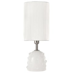 Artistic Table Lamp Silk Glass Clear “Borchie” Grey Lampshade by Multiforme