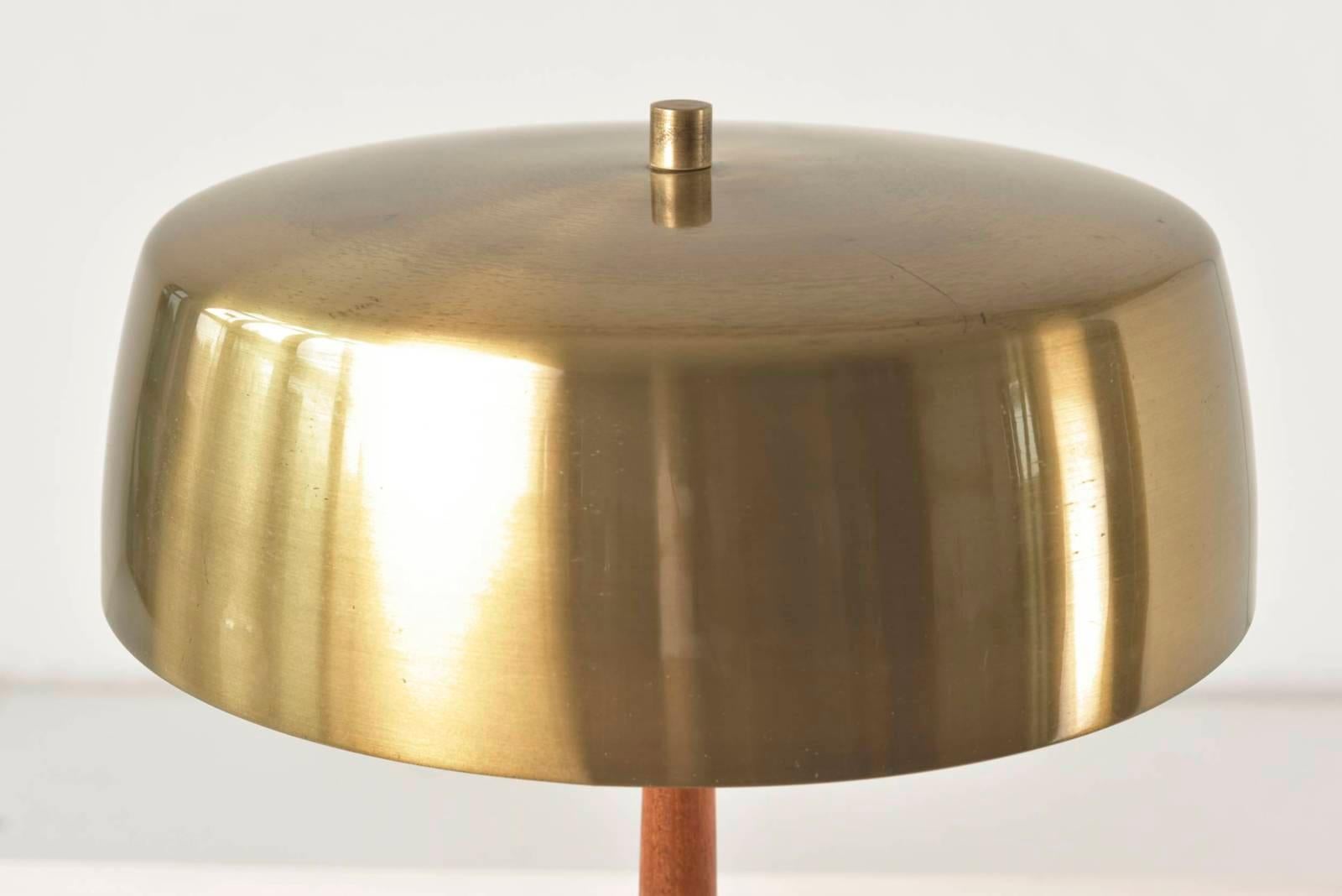 Table Lamp 41101 by Svend Aage Holm-Sørensen in Brass and Teak, Denmark - 1965 For Sale 1