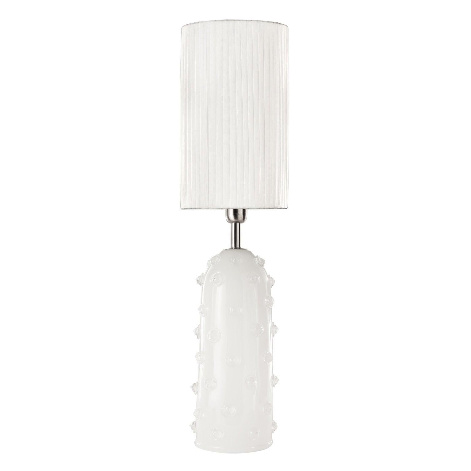 Lampe de bureau artistique en verre de soie avec abat-jour gris Borchie transparent par Multiforme en vente
