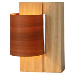 Table Lamp 6/10, Oak and Pear Wood, Handmade in France, OROS Edition