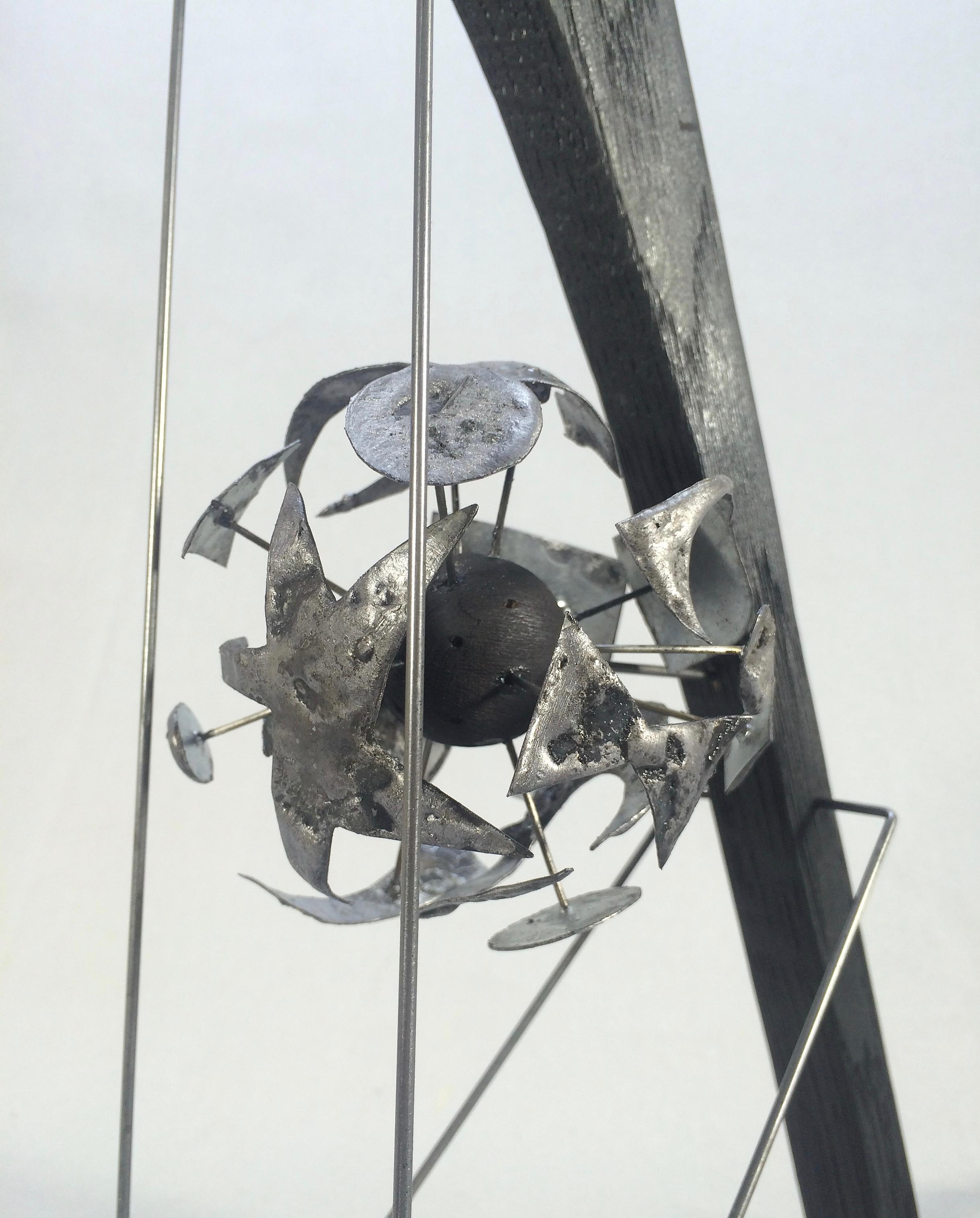 Metal Table Lamp a Sculptural Light Fixture by American Artist Adam Henderson, 2016 For Sale