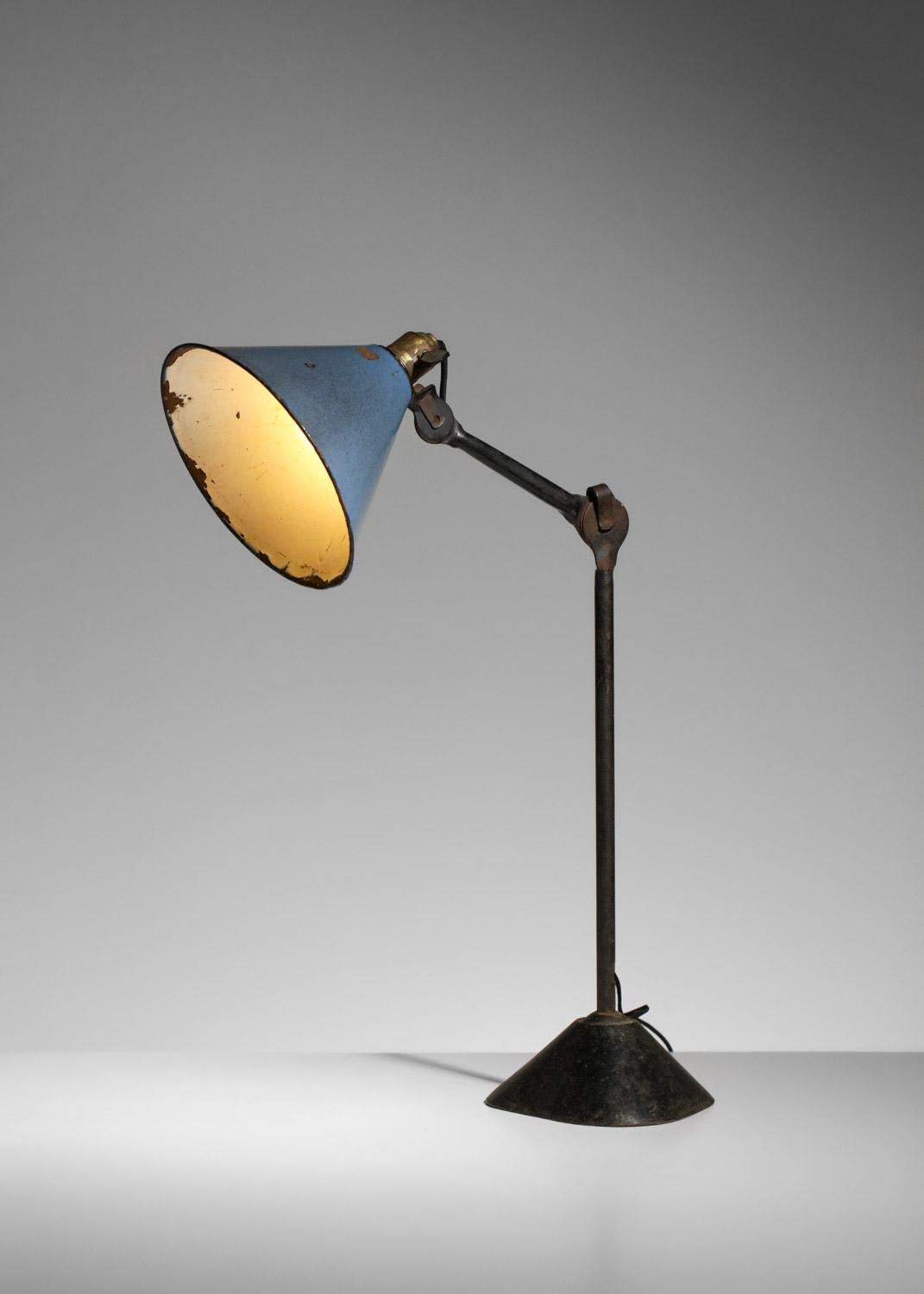 Lampe de table Albert Albin Gras de l'atelier sur base Le Corbusier, années 50  en vente 4