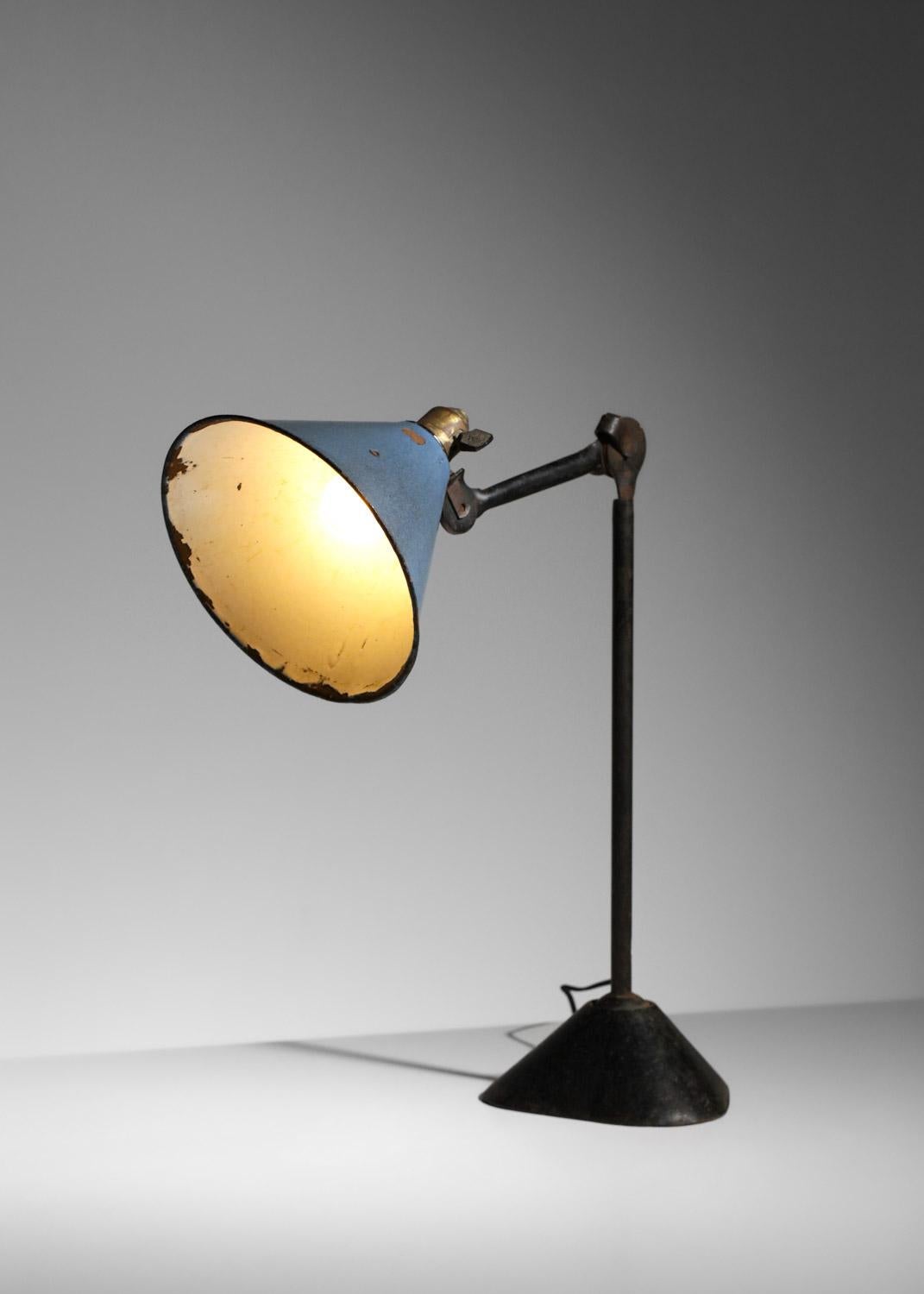 Lampe de table Albert Albin Gras de l'atelier sur base Le Corbusier, années 50  en vente 1