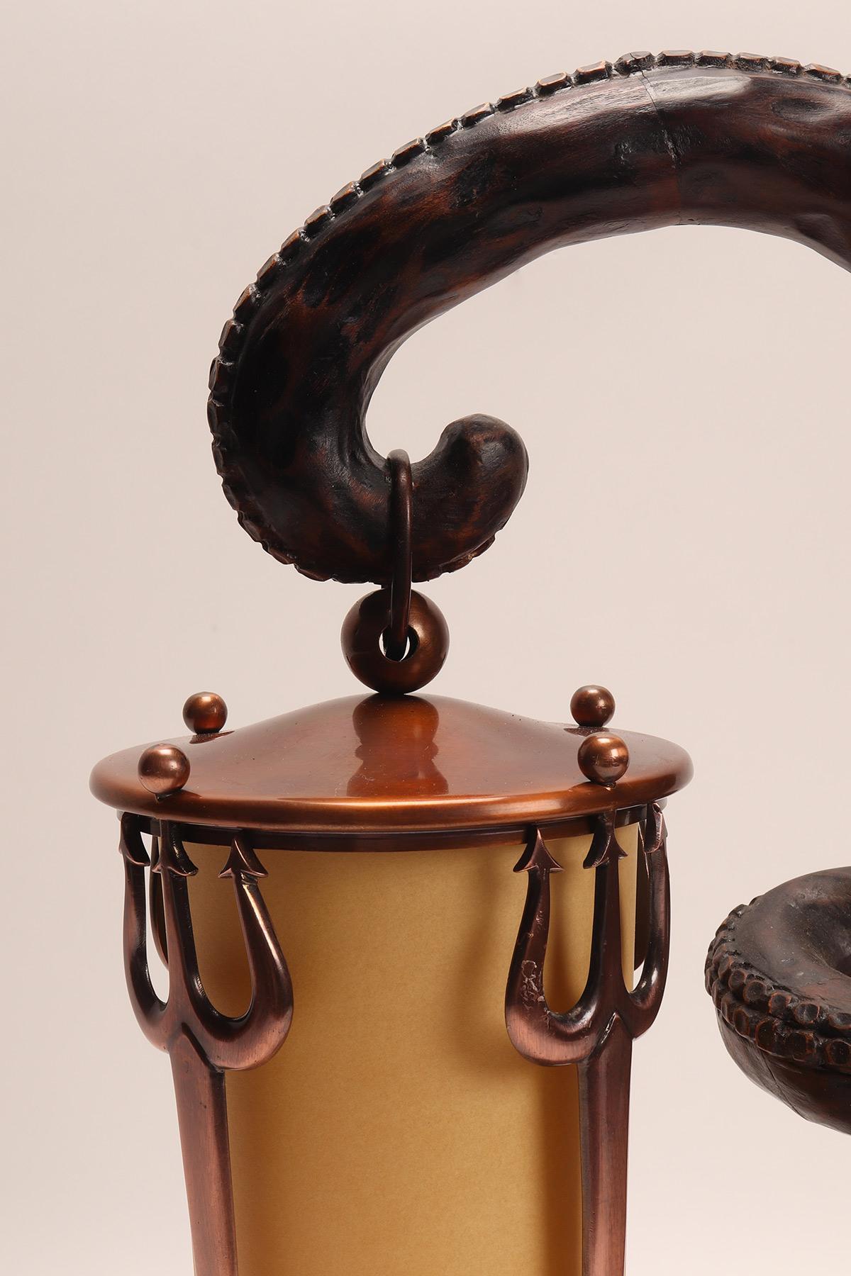 Table lamp, Aldo Tura Macabo Cusano Milanino Italy 1950′. For Sale 6