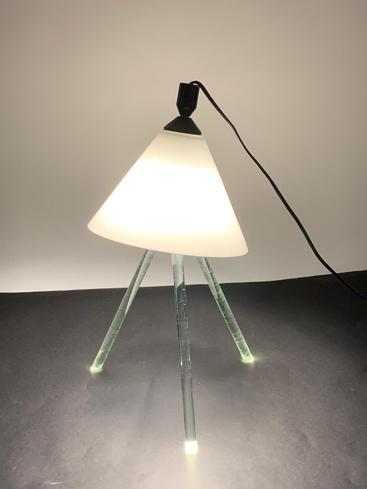 Glass Table Lamp Ali Model by Denis Santachiara for Fontana Arte, Italy For Sale