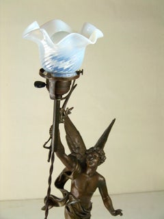 Table Lamp, Allegory of Victory, Émile Bruchon