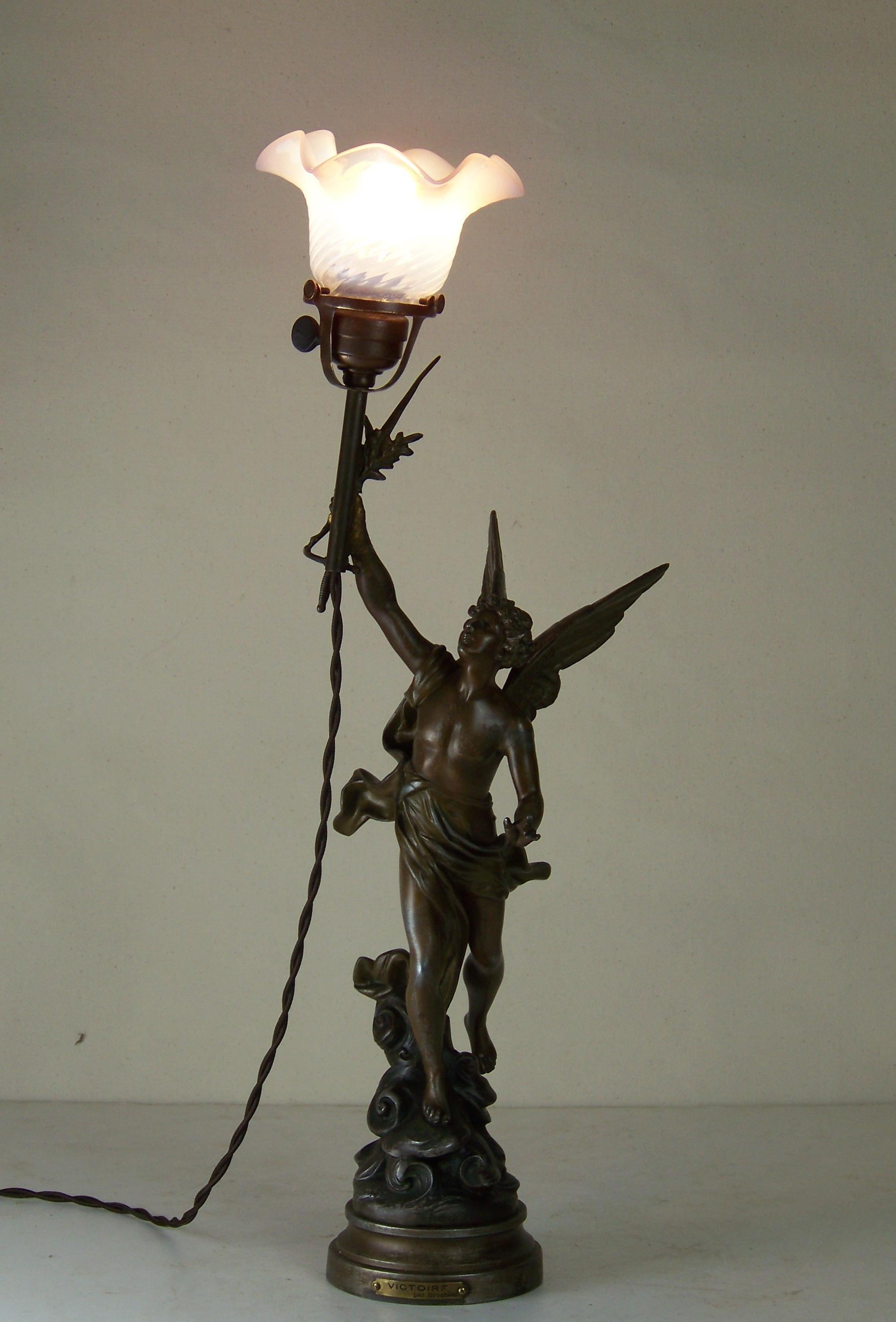 Table Lamp, Allegory of Victory, Émile Bruchon 1