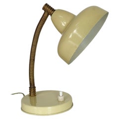 Table Lamp Aluminum Brass Metal Adjustable Midcentury Italian Design 1950s
