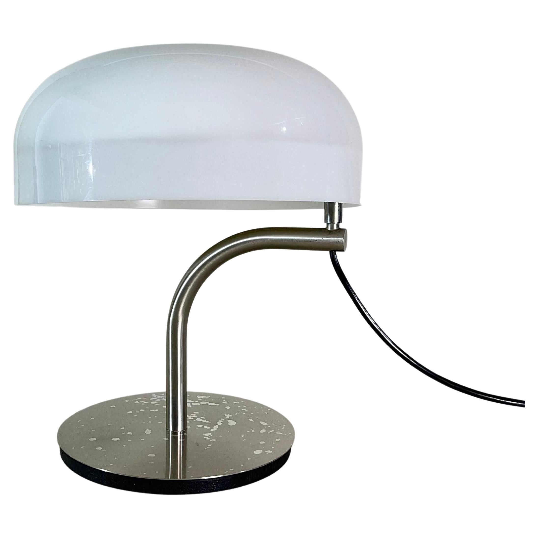 Table Lamp Aluminum Plexiglass Giotto Stoppino for Valenti Midcentury Italy 70s For Sale