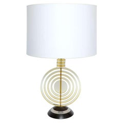 Table Lamp American Modernist Sculptural Lucite Concentric Circles, 1930s