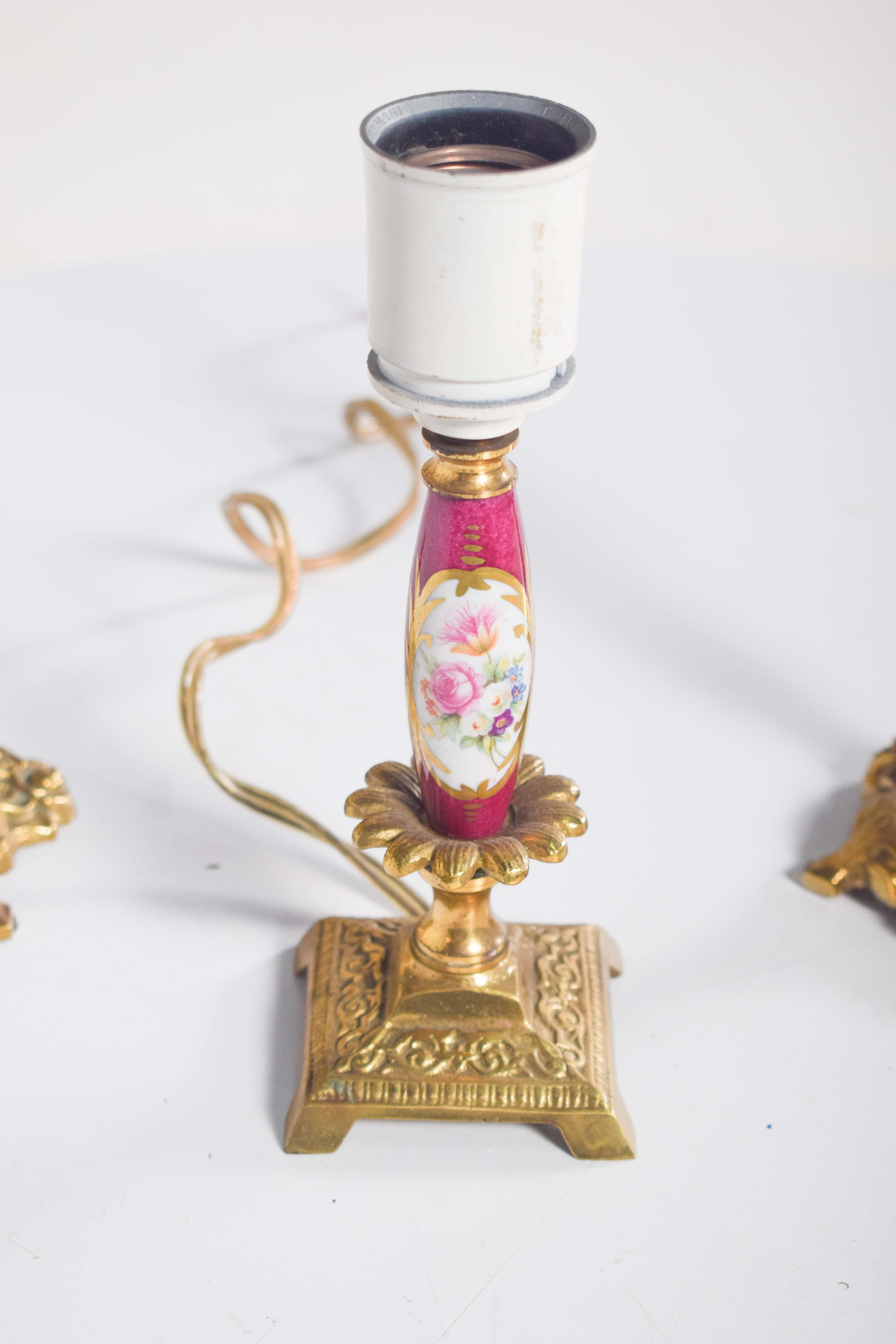 20th Century Table Lamp and Two Chandeliers in Pottery and Metal For Sale